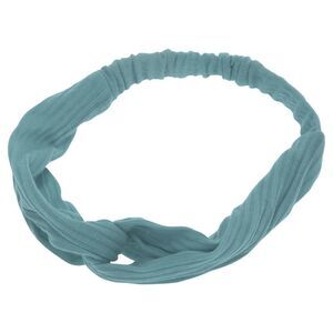 Stripes Elastic Cross Headwrap Lake Blue